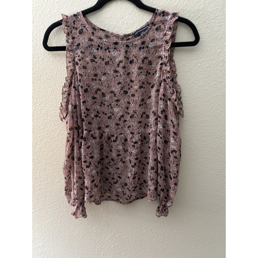 American Eagle Outfitters Pink Floral Blouse